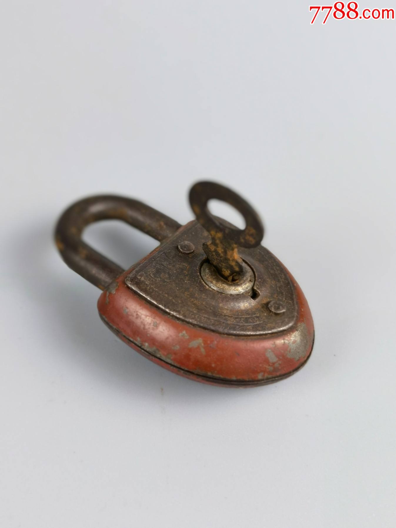 弹子锁家用仿铜挂锁直开一字钥匙铁挂锁小锁头安全锁子 表箱锁具-阿里巴巴