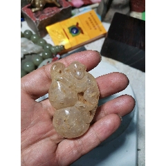 猴子福禄水晶手把件