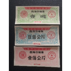 1975年昌潍地区煤票一套