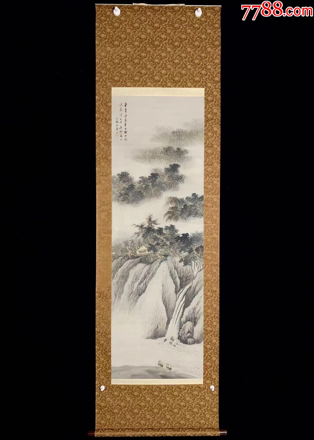 【手绘】星陆谷六谷山水人物6438回流老字画书房茶室中古真迹-价格:1100元-se91046874-山水国画原作-零售-7788收藏__收藏热线