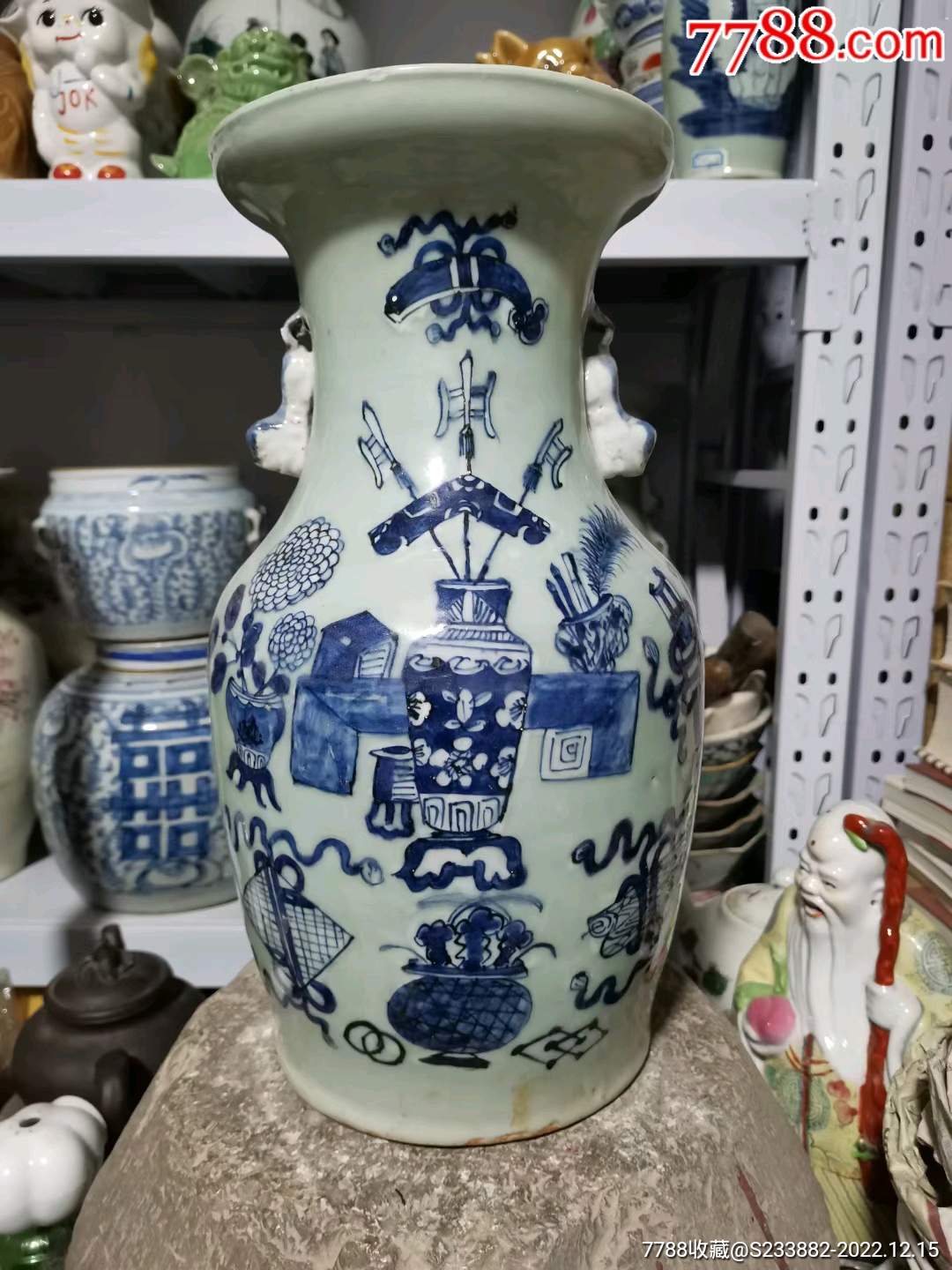 清中期博古纹瓶-价格:1600元-se91086925-其他陶器-零售-7788收藏__收藏热线
