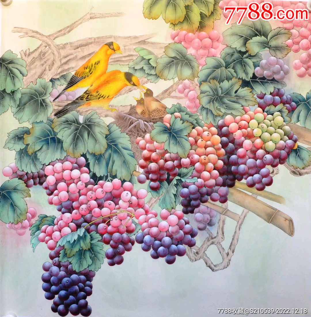 韩梅老师四尺斗方工笔-价格:850.