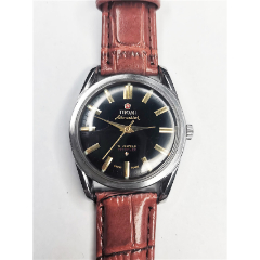 黑盘老梅花表titoni手动表手表绝版古董表瑞士中古表原装正品男表