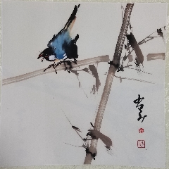 赵少昂《花鸟》小品——21_花鸟国画原作_图片欣赏_收藏价格_7788连环画