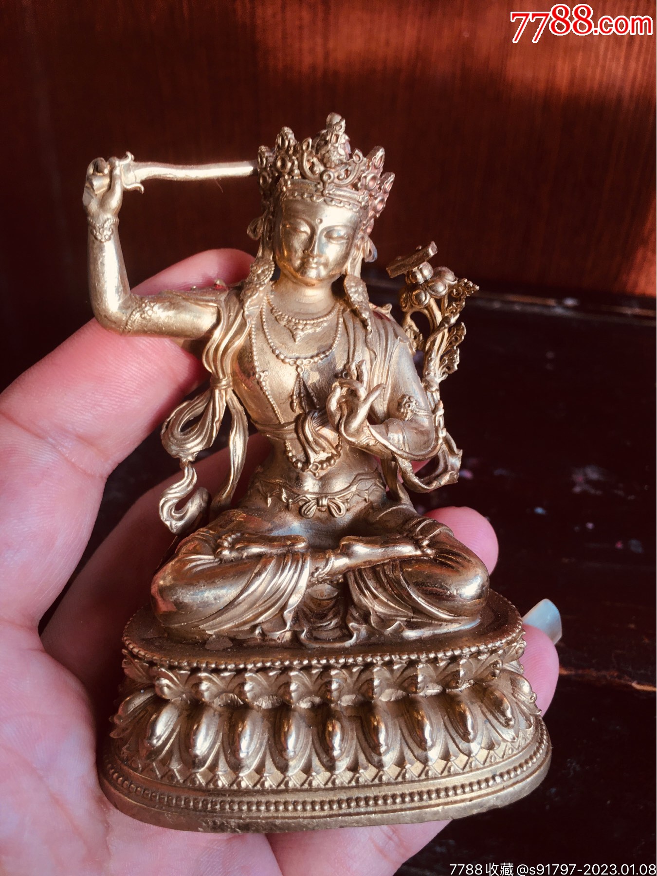 文殊菩萨_铜像/铜佛像_图片欣赏_收藏价值_7788画册网