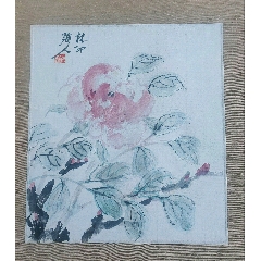 流行 加山又造 岩彩画 タイトル 【牡丹】サイン落款 共シール有り 額装