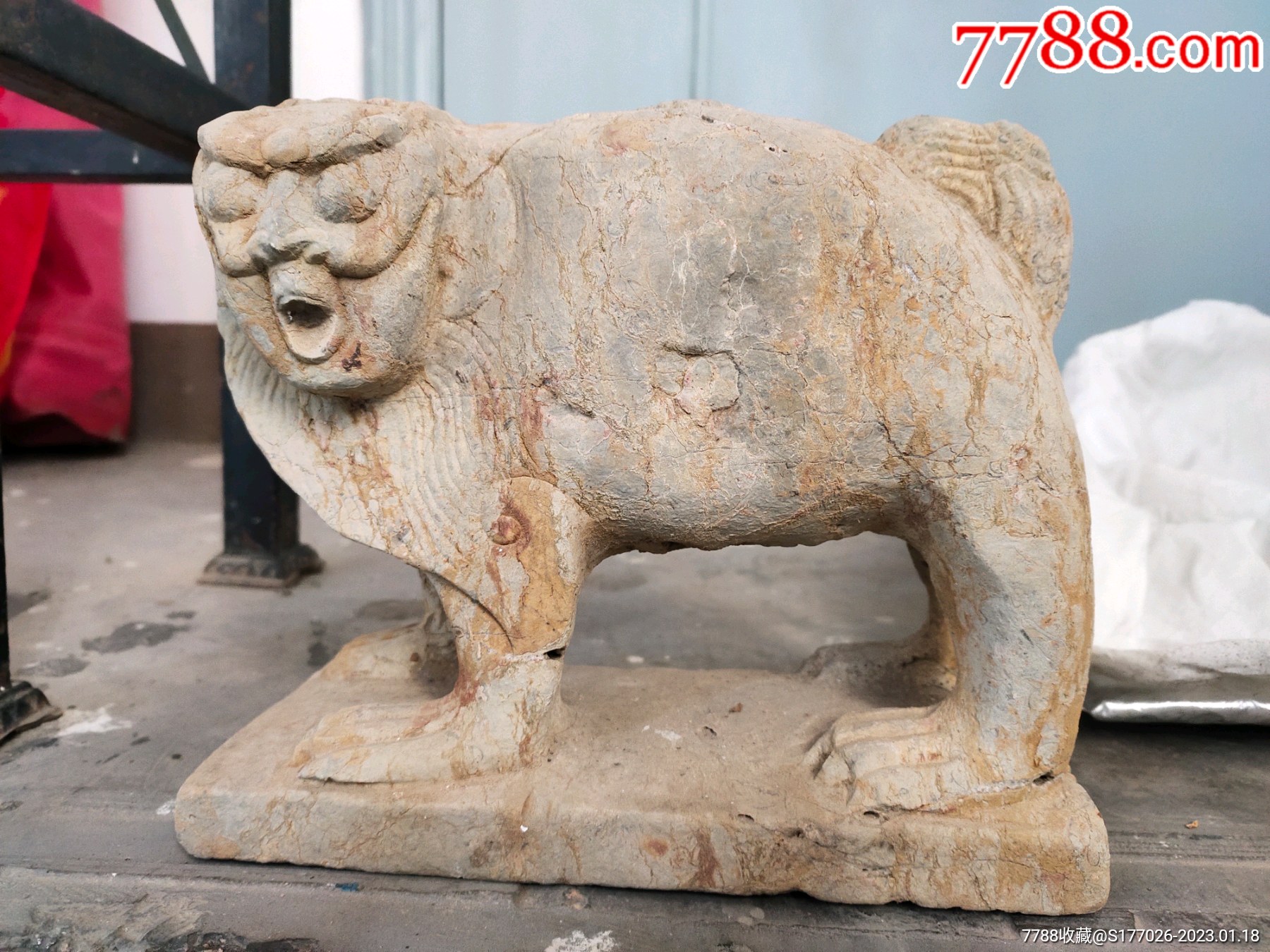 汉代石雕守墓神兽!朝天吼!