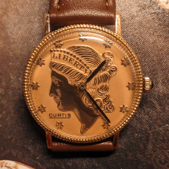 瑞士《curtis古帝斯》手动超薄金币样式表,7001 /strong>_手表/腕表