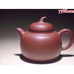 工艺美术师全手工原矿粗砂老紫泥茄段壶