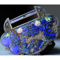 清代-麒麟童子-银牌重45g-银锁/银项链-7788红宝书