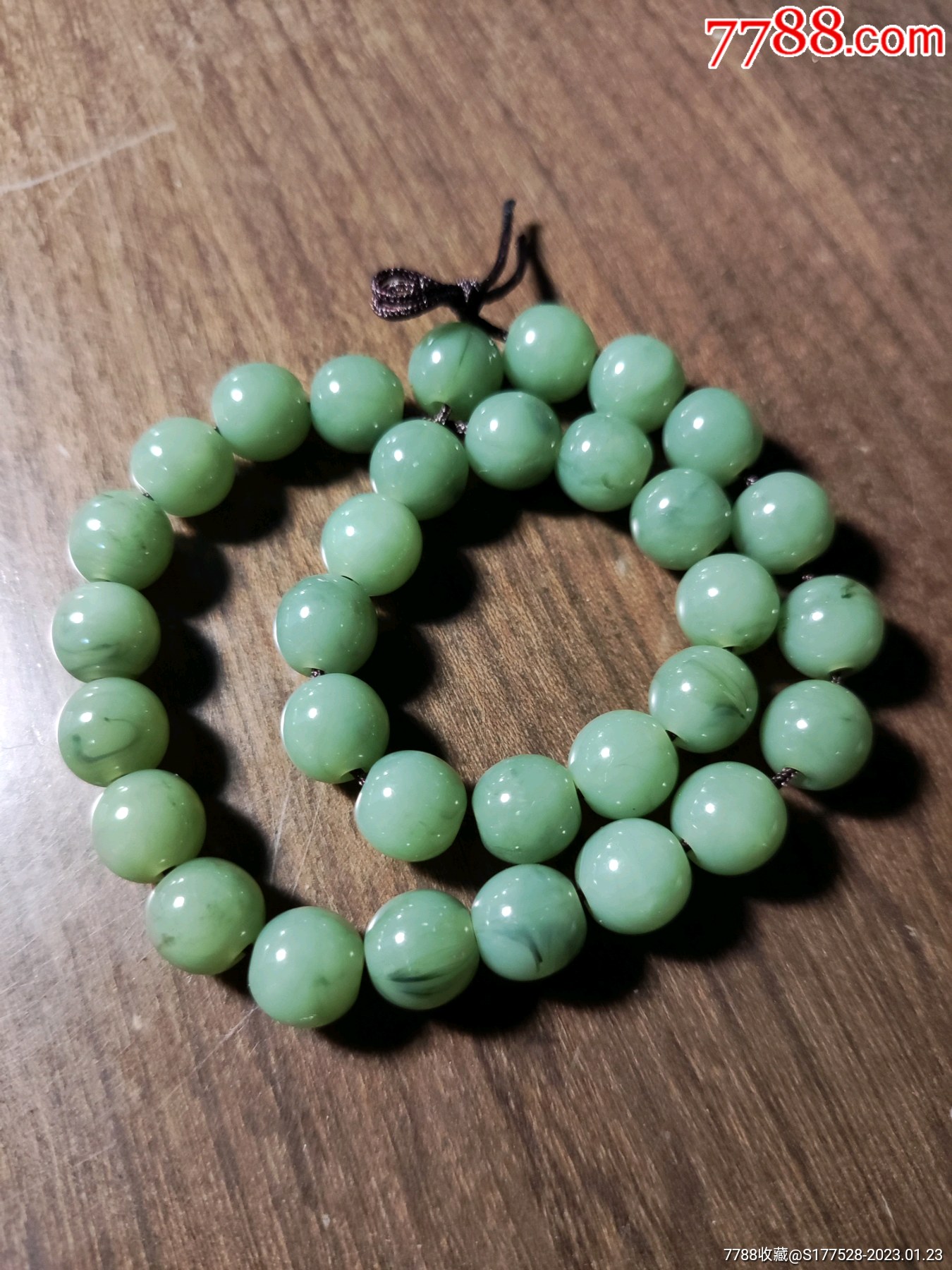 琉璃珠子手串绿色_其他手串/佛珠_图片鉴别_收藏价值_7788和田玉收藏