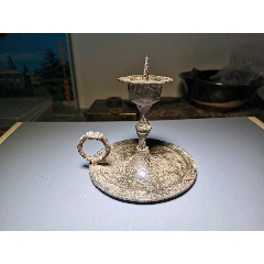 清代手持铜烛台