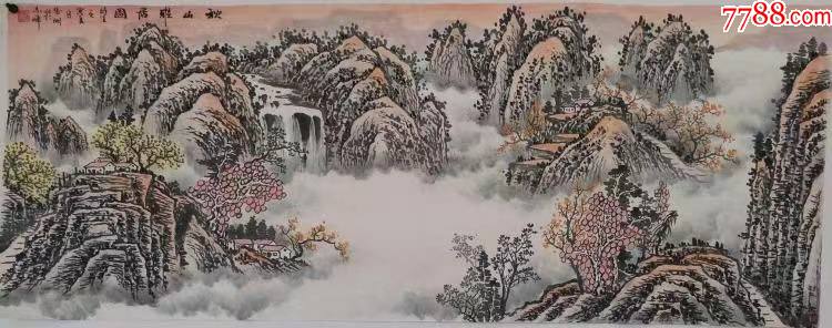国家一级美术师手绘真迹！秋山雅居图_山水国画原作_儒风雅韵【7788收藏__收藏热线】