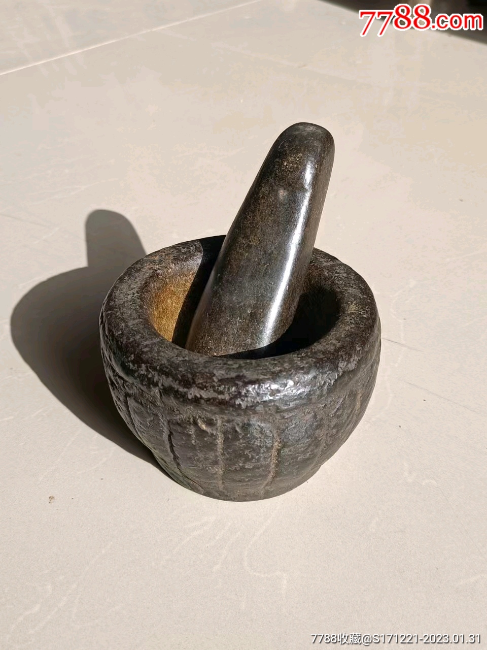 中药石臼石杵一套-价格:2600元-se91695614-石制工具-零售-7788收藏__收藏热线