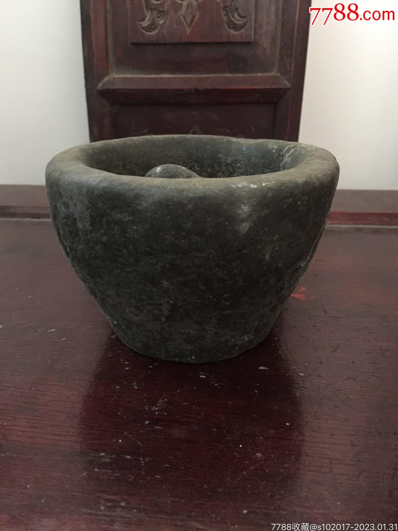 药捻蒜臼石臼石磨古旧物【7788收藏收藏热线】 