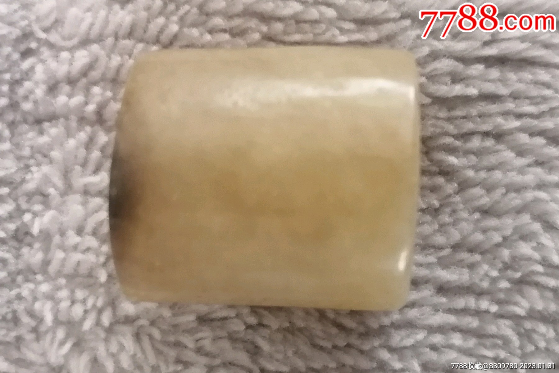 古代清代明朝唐宋元玉管珠子老玉石珠一颗大孔道手工打磨老珠很温润油润手感很和田玉杂七杂八好货【7788收藏】 