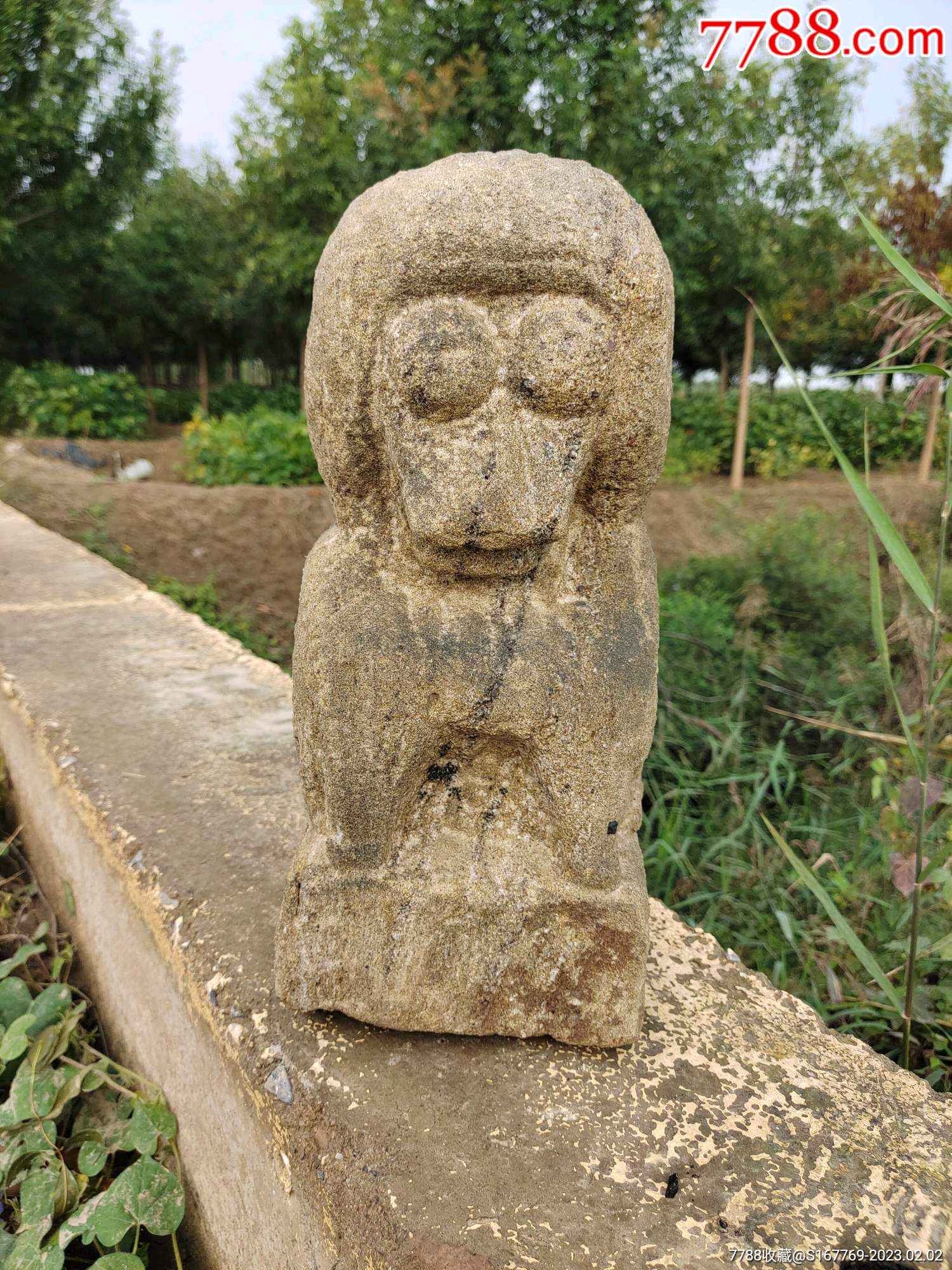 「图」供应雕刻工艺品黄杨木根雕根抱石猴子捞月图片-马可波罗网