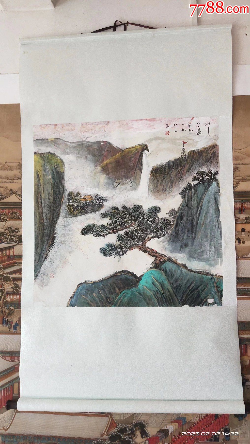 名家老山水画国画,重新装裱,画心长69宽69厘米,包邮-价格:130元-se91731051-山水国画原作-零售-7788收藏__收藏热线