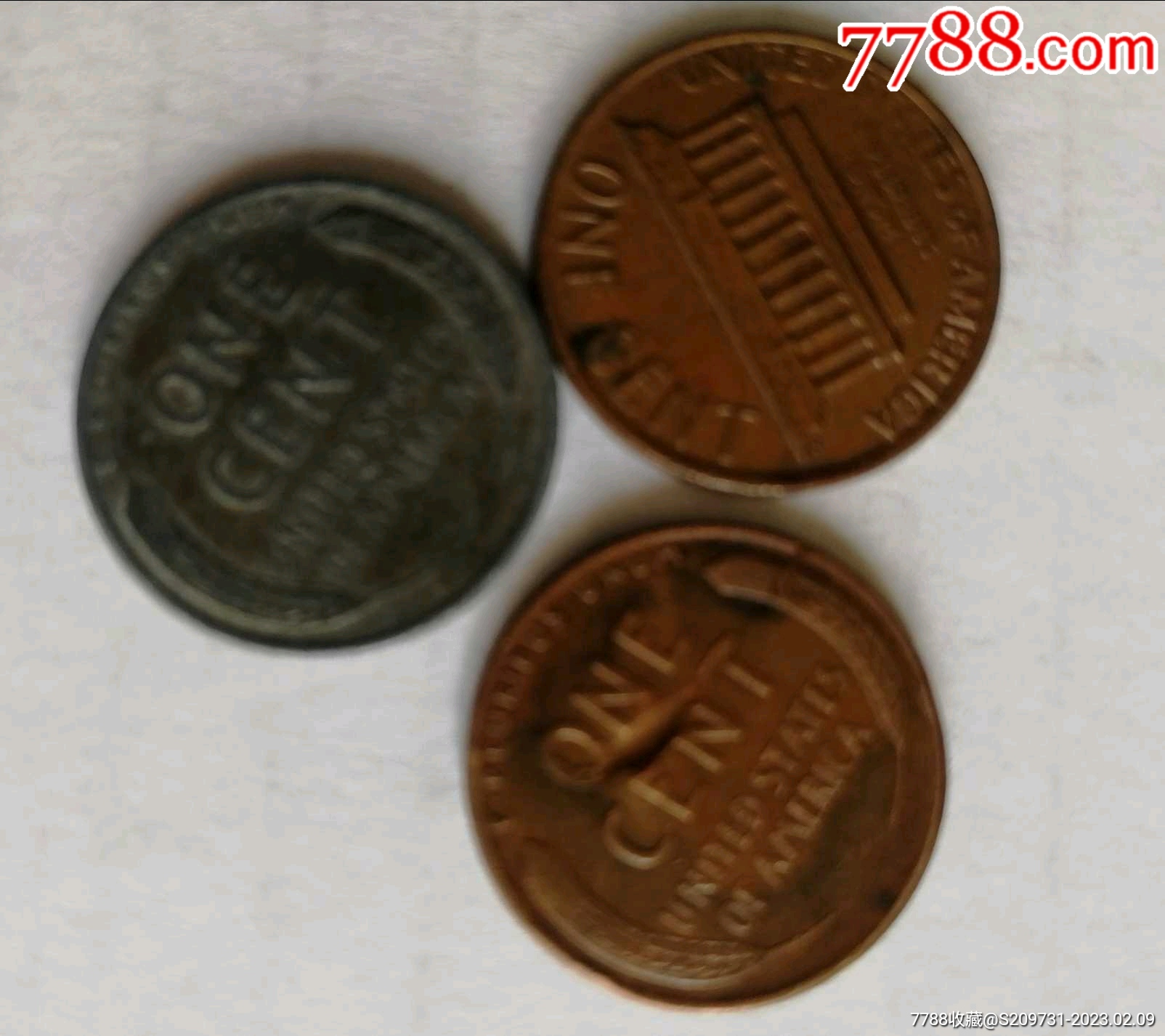 美国非流通货币一美分三枚,1941,1958,1995发行-价格:15元-se91858596-美国钱币-零售-7788收藏__收藏热线