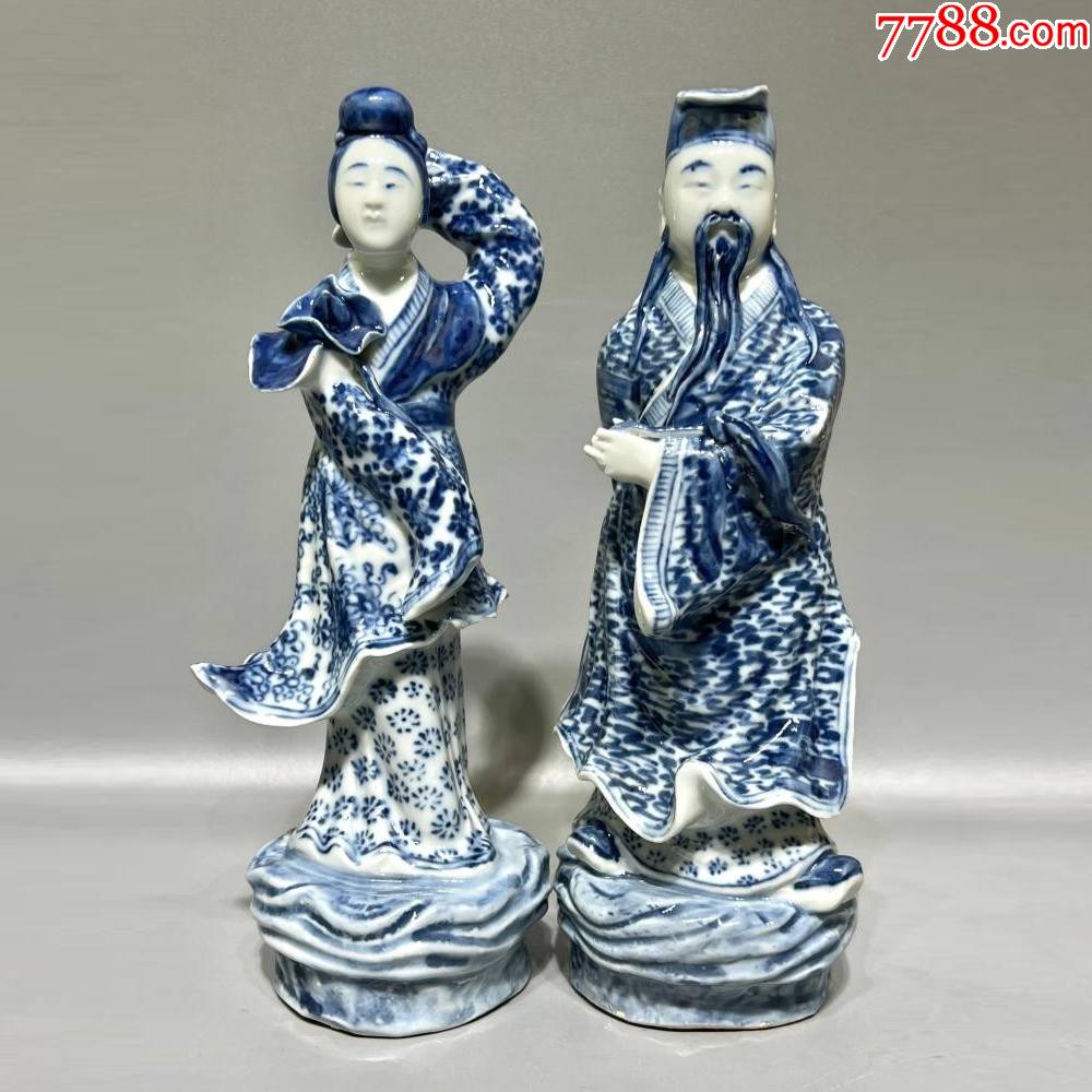中国民間青花瓷 中国 青花人物図瓶 u6230904 - メルカリ