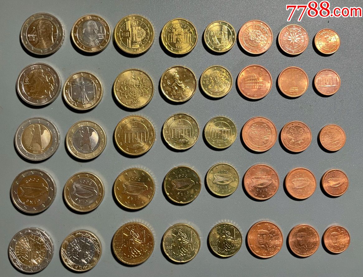 9套欧元硬币(全是2002年第一版)_其他欧洲钱币_紫鑫阁杂货店【7788商城】