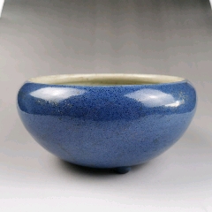 清代霽藍釉瓷香爐_雷雷的店