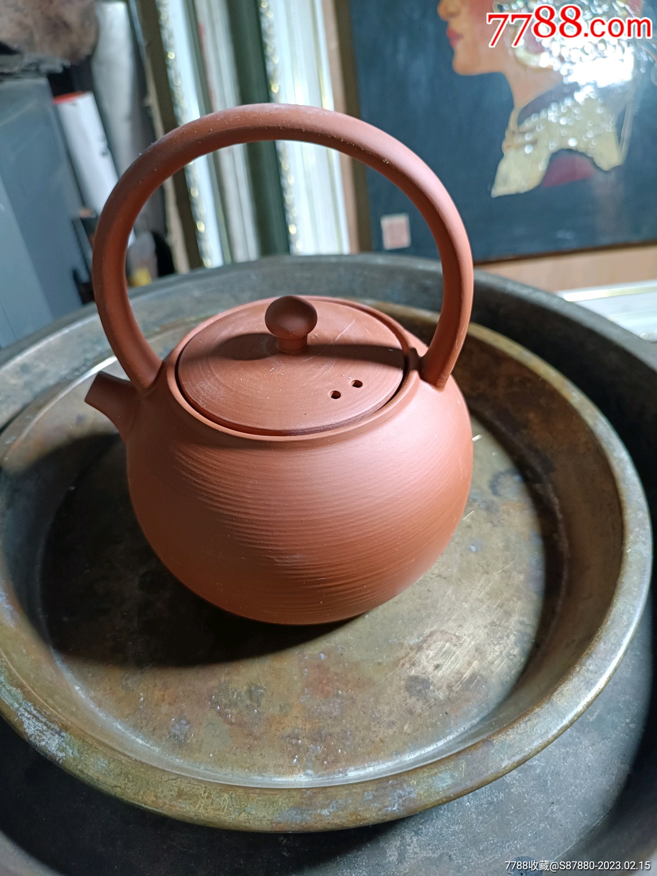 1.1潮汕功夫茶砂铫手工水煮提梁茶壶_红陶_鉴别图片_收藏价格_7788陶器收藏