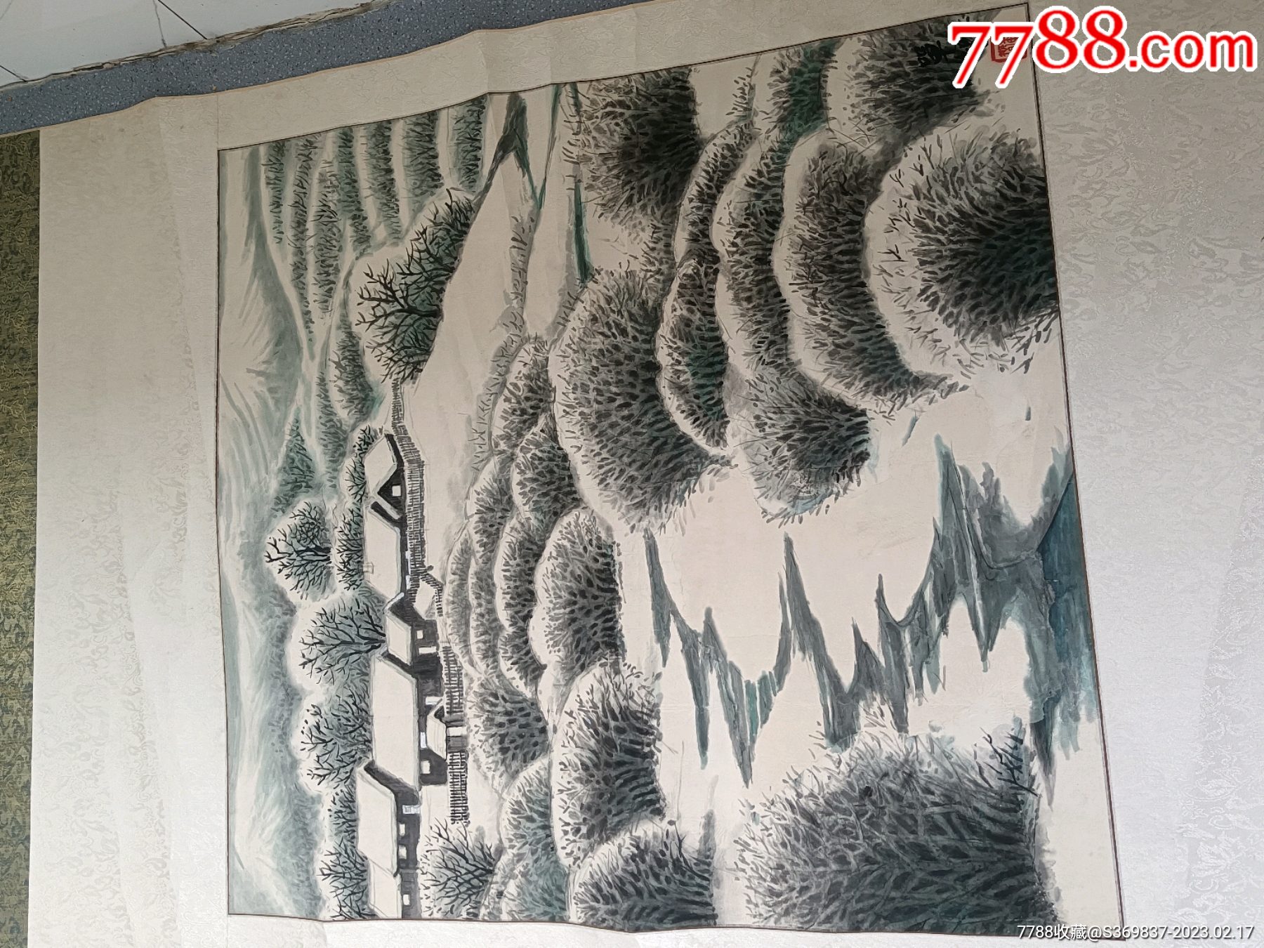 不知道是谁画的一副老画,但是画的特别好,实价出_山水国画原作_鞍山老李的小店【7788商城】