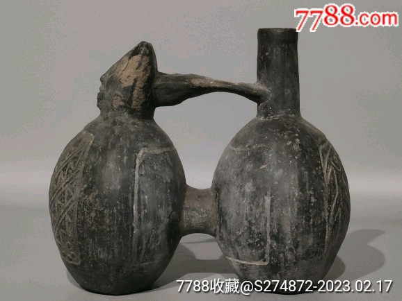 清代陶壶摆件_灰陶_顺应时代【7788收藏__收藏热线】