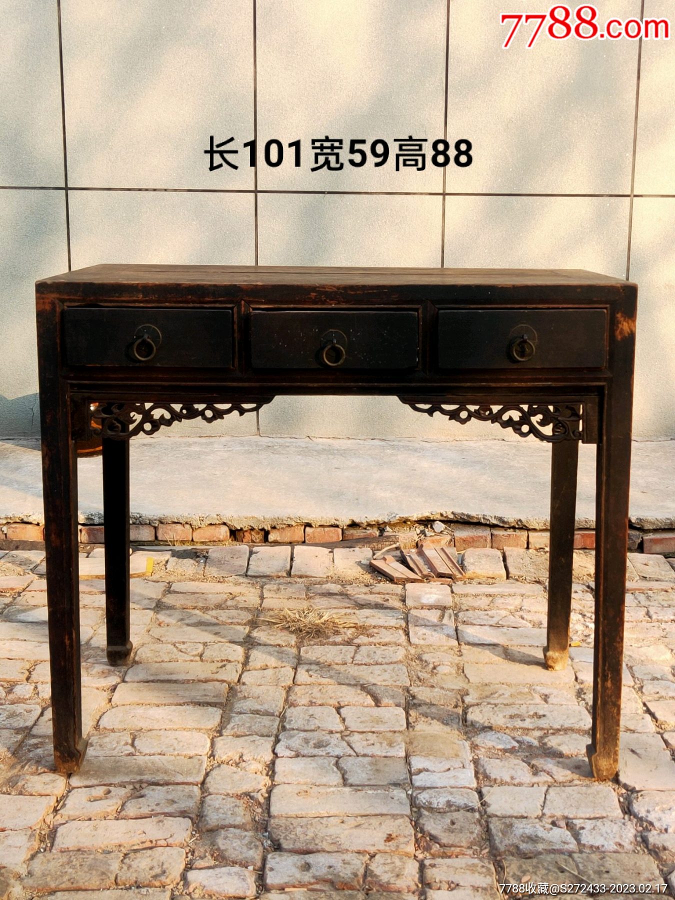 清代老账桌，书桌，历史感十足，包浆品相一流，包老。_木桌/几/案_怀古明清家具【7788收藏__收藏热线】