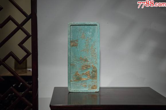 稀有清乾隆御用綠墨墨錠（鑒賞為主）注：真有喜歡的藏友想要，請事先聯(lián)系本人_價格38888元【雅亭軒】_第3張_7788收藏__收藏?zé)峋€