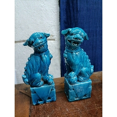 一對567寶石藍獅子擺件全品(se92124870)_老物控