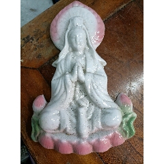 南海普陀山蓮花觀音瓷擺件壁掛件(se92124934)_老物控