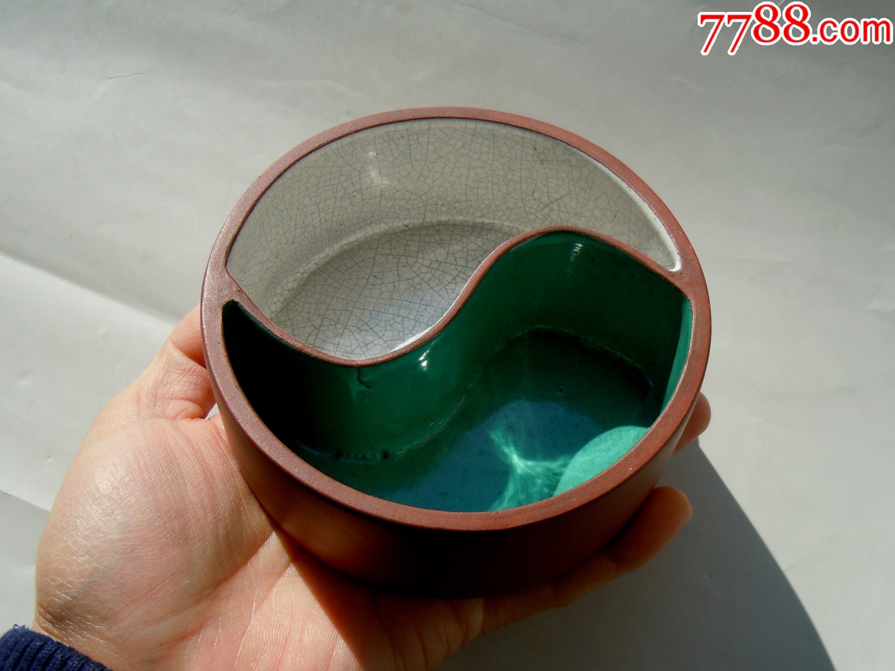 民国陈文居紫砂太极形笔洗!-其他紫砂-7788田村卡收藏