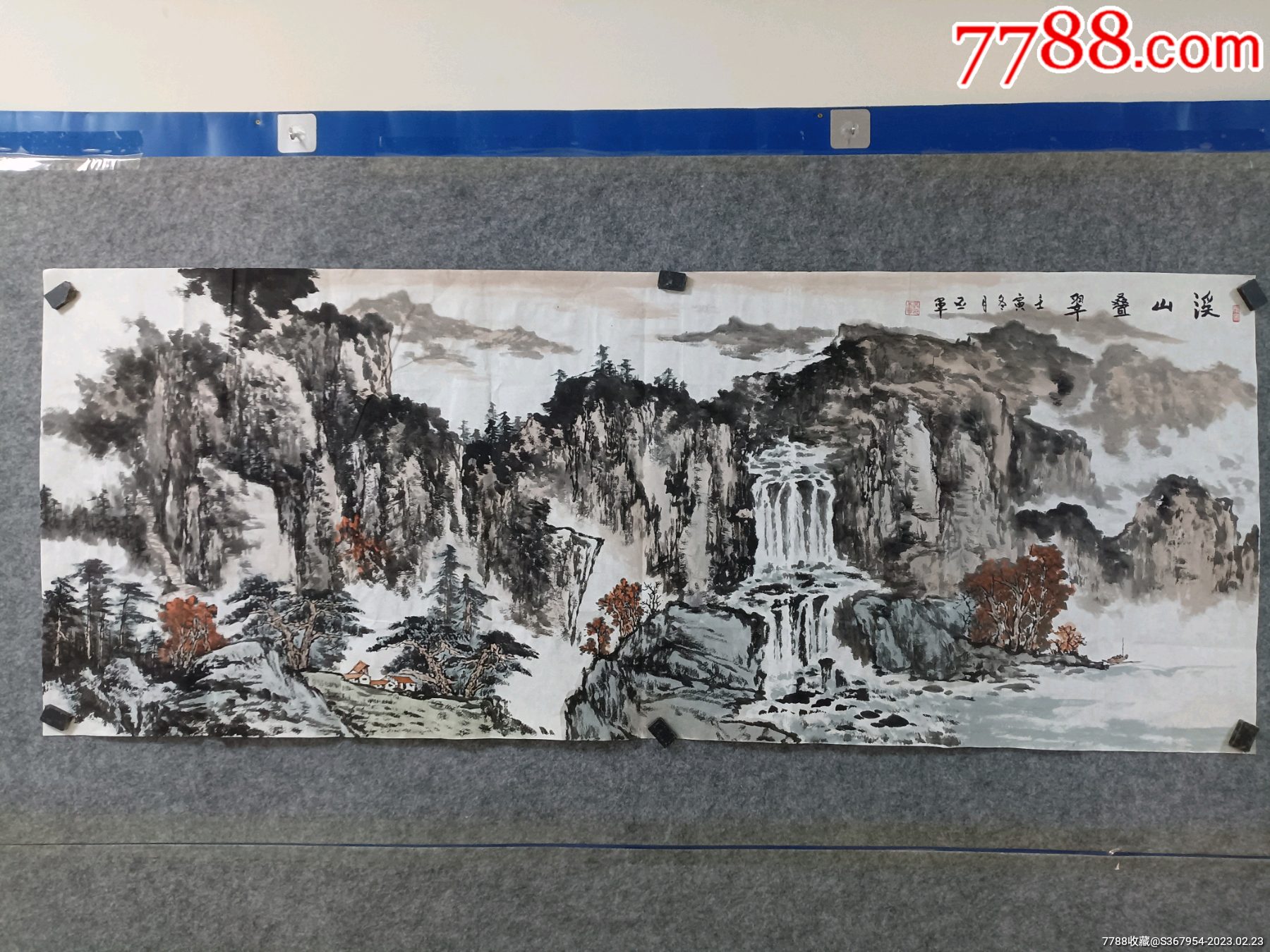 陕西省美协会员中国书画家协会会员从丕军老师小六尺山水-价格:80元-se92176107-山水国画原作-零售-7788收藏__收藏热线