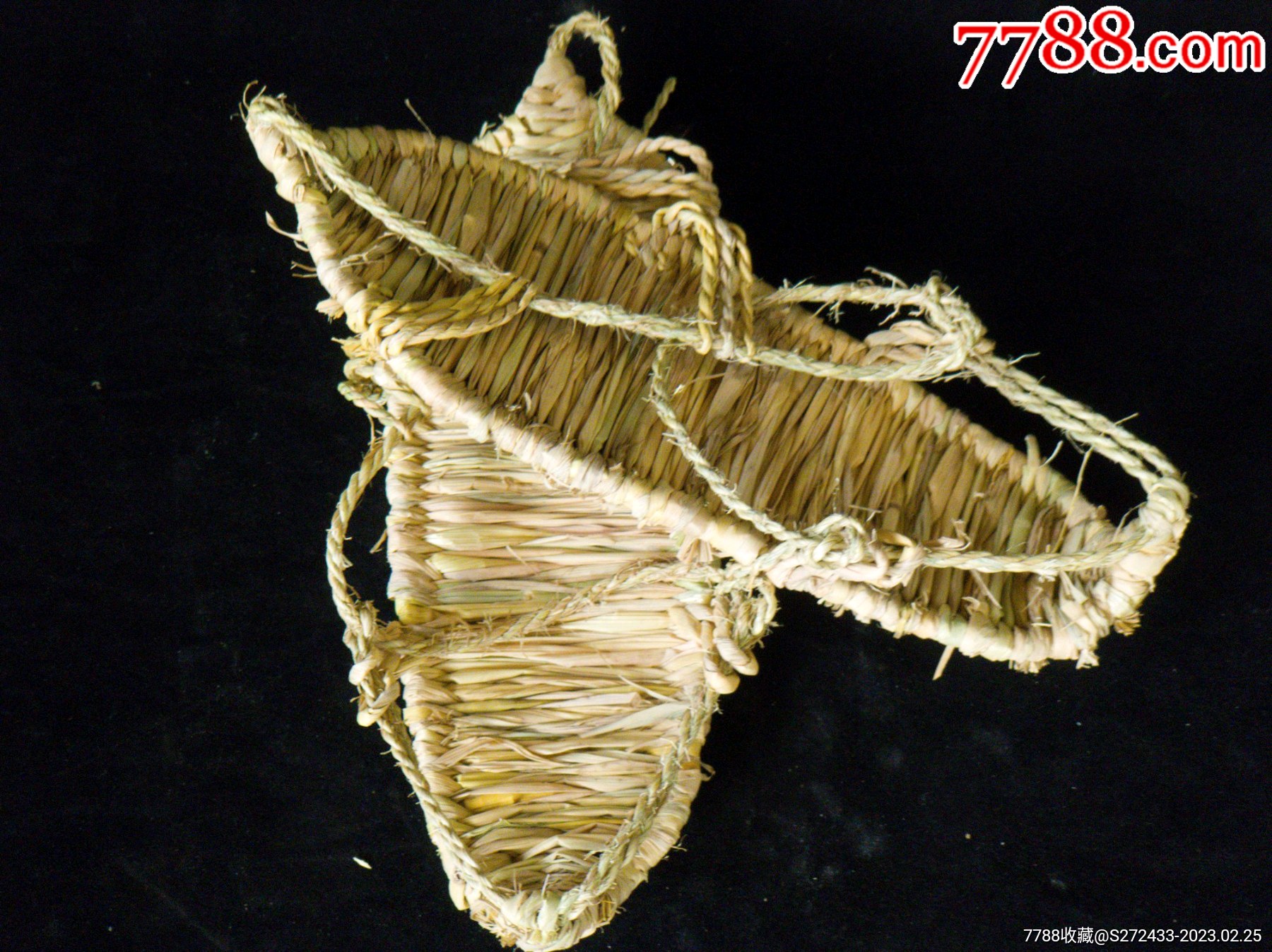纯手工编织草鞋红军天然全麻草鞋正常使用红藏馆展示品低价惠友_植物编织_怀古明清家具【7788收藏__收藏热线】