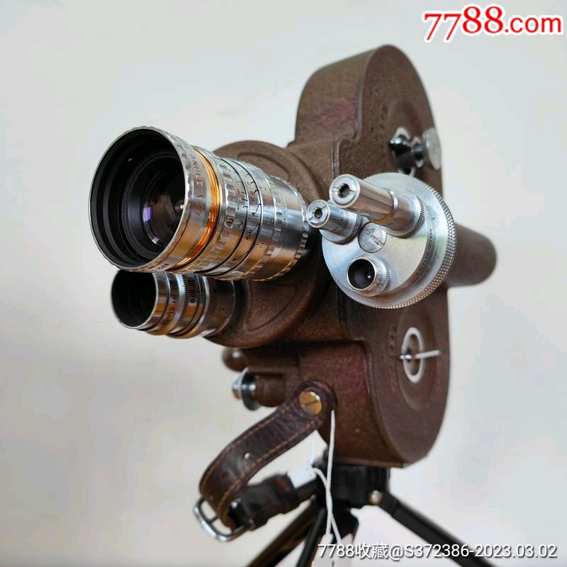 1930年代美国古董贝尔bellhowell16毫米16mm电影胶片手摇摄影机_摄像