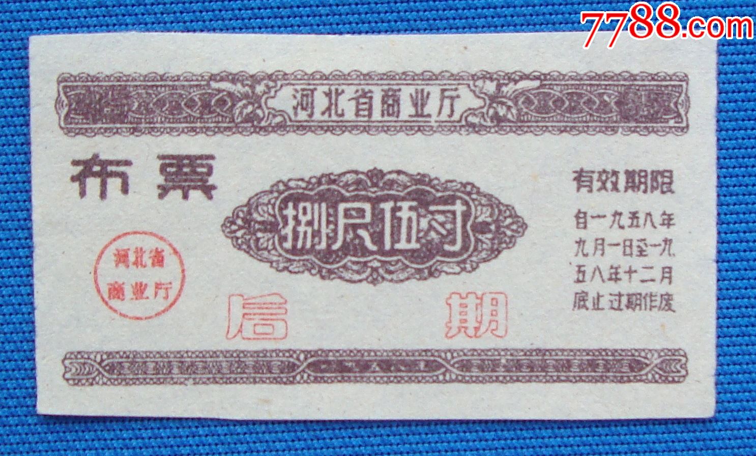 58年河北省布票捌尺伍寸(后期)-价格:15元-se92342086-布票-零售-7788收藏__收藏热线