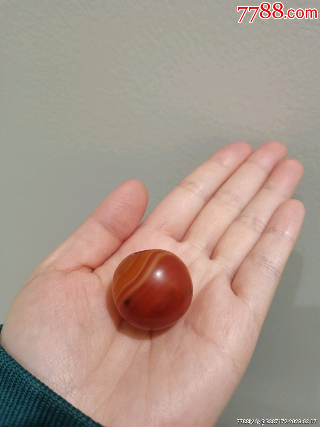 清代老缠丝玛瑙珠子一颗_玛瑙_图片欣赏_收藏价格_7788连环画