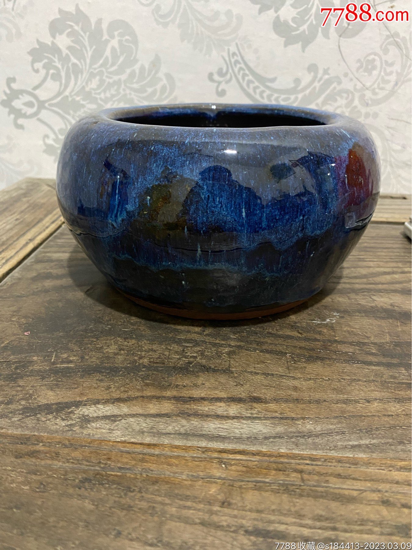晚清民国紫砂钧釉钵_其他紫砂_图片鉴赏_收藏价值_7788青花瓷收藏