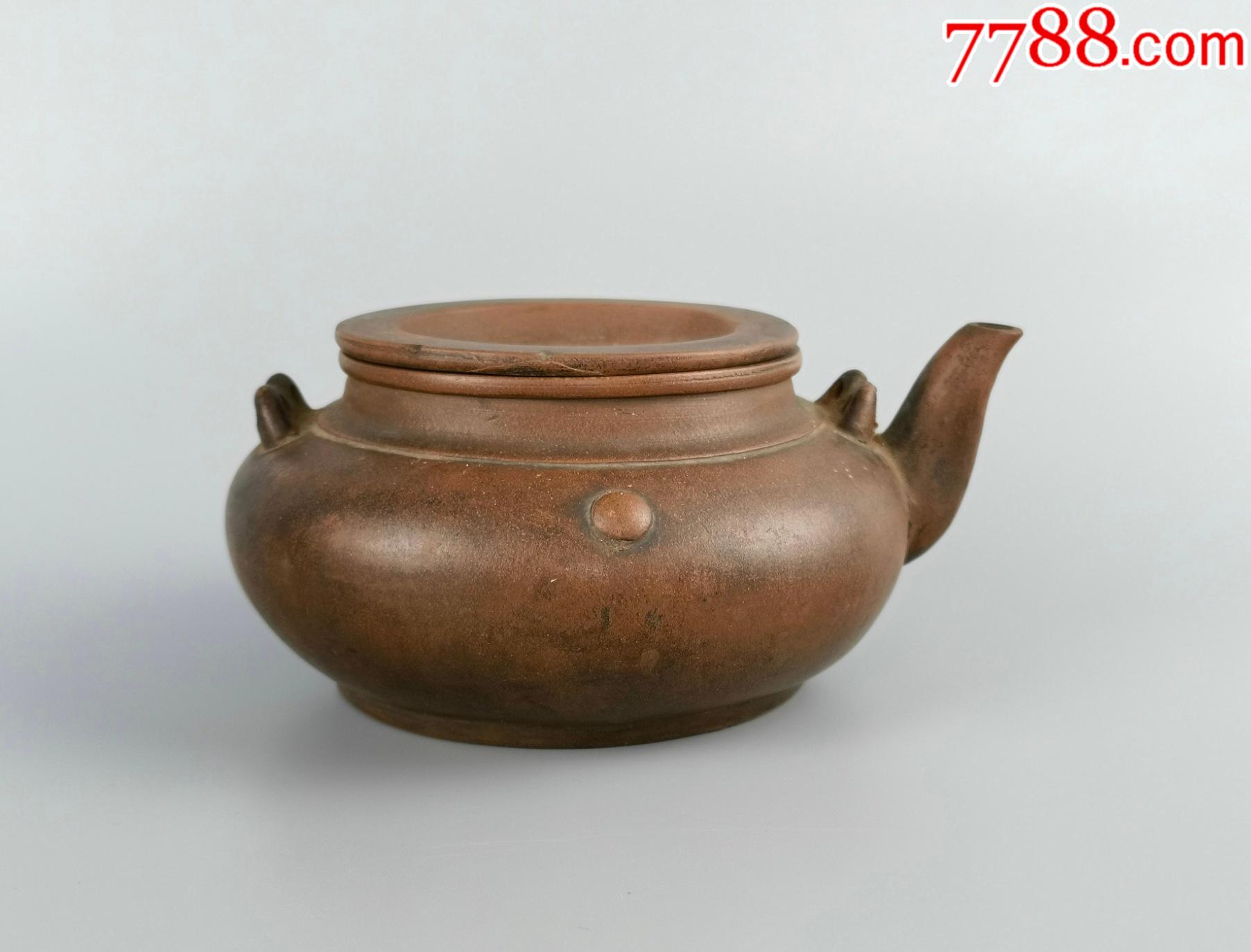 清道光名家吴月亭竹溪秘制提梁紫砂壶_紫砂壶_配件图片_收藏价格_7788