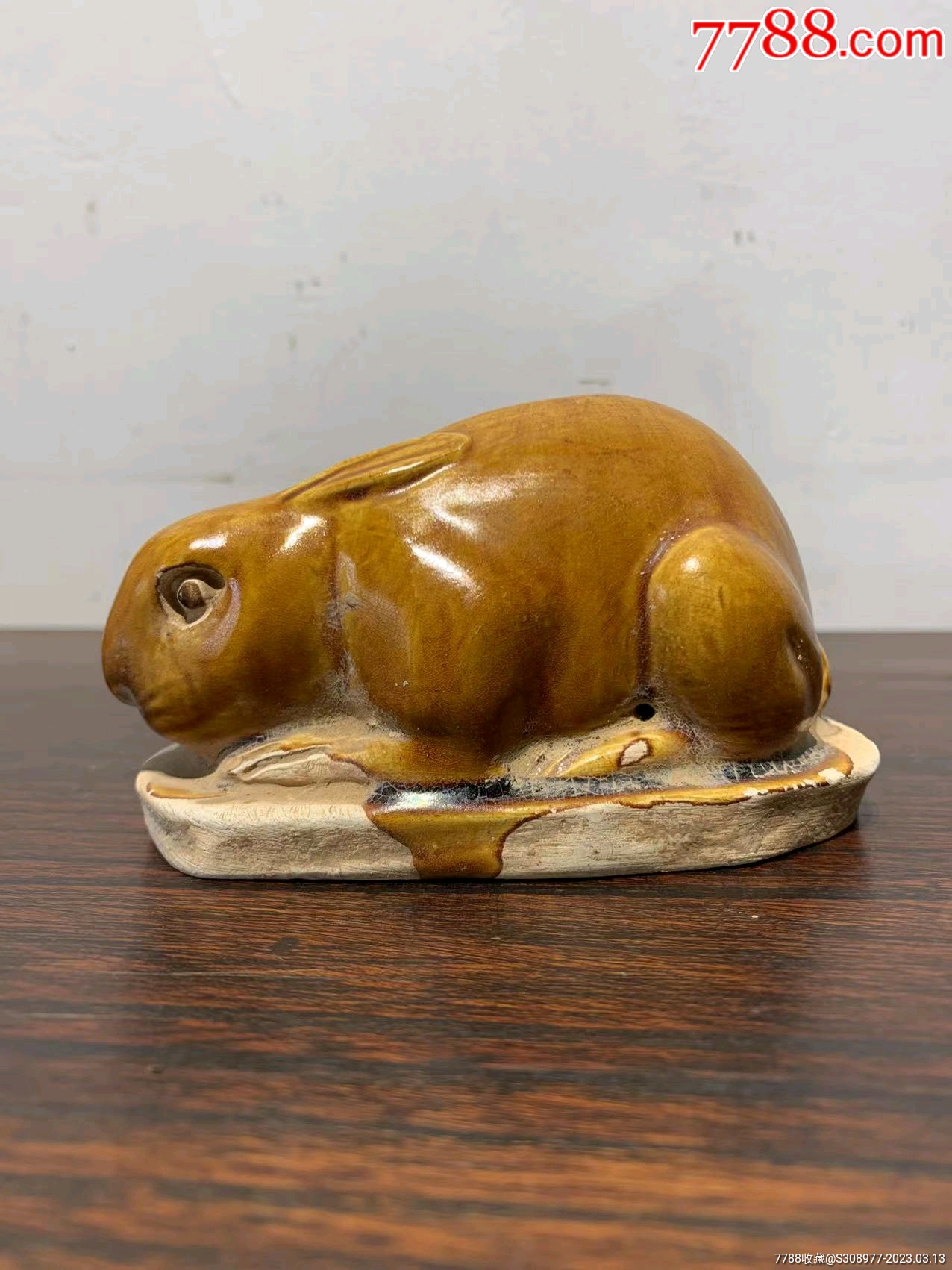 唐代三彩兔摆件-价格:2600元-se92576226-黄釉瓷-零售-7788存单