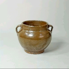 元代紫金釉双系罐