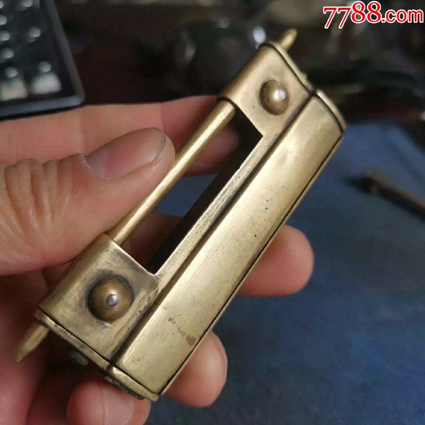 明代老铜锁机关锁_铜锁/铜钥匙_图片赏析_收藏价值_7788画报