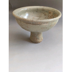 宋代龙泉窑高足杯惜有冲线喜欢的朋友不要错过细节如图-青瓷/秘色瓷