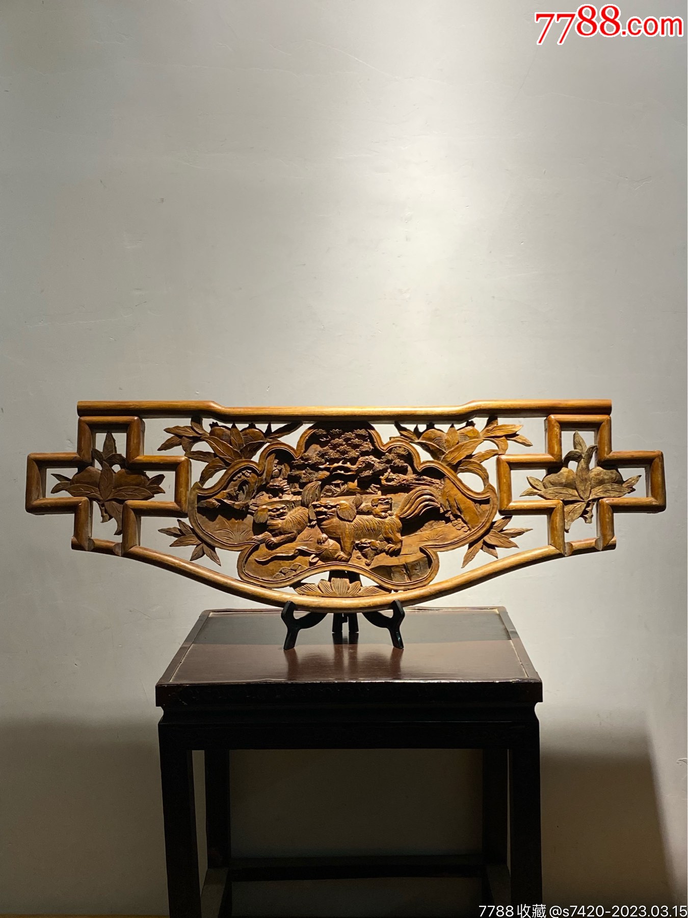 特价，精工细作，狮子，五世同堂-价格:650元-se92634448-木雕花板-零售-7788收藏__收藏热线