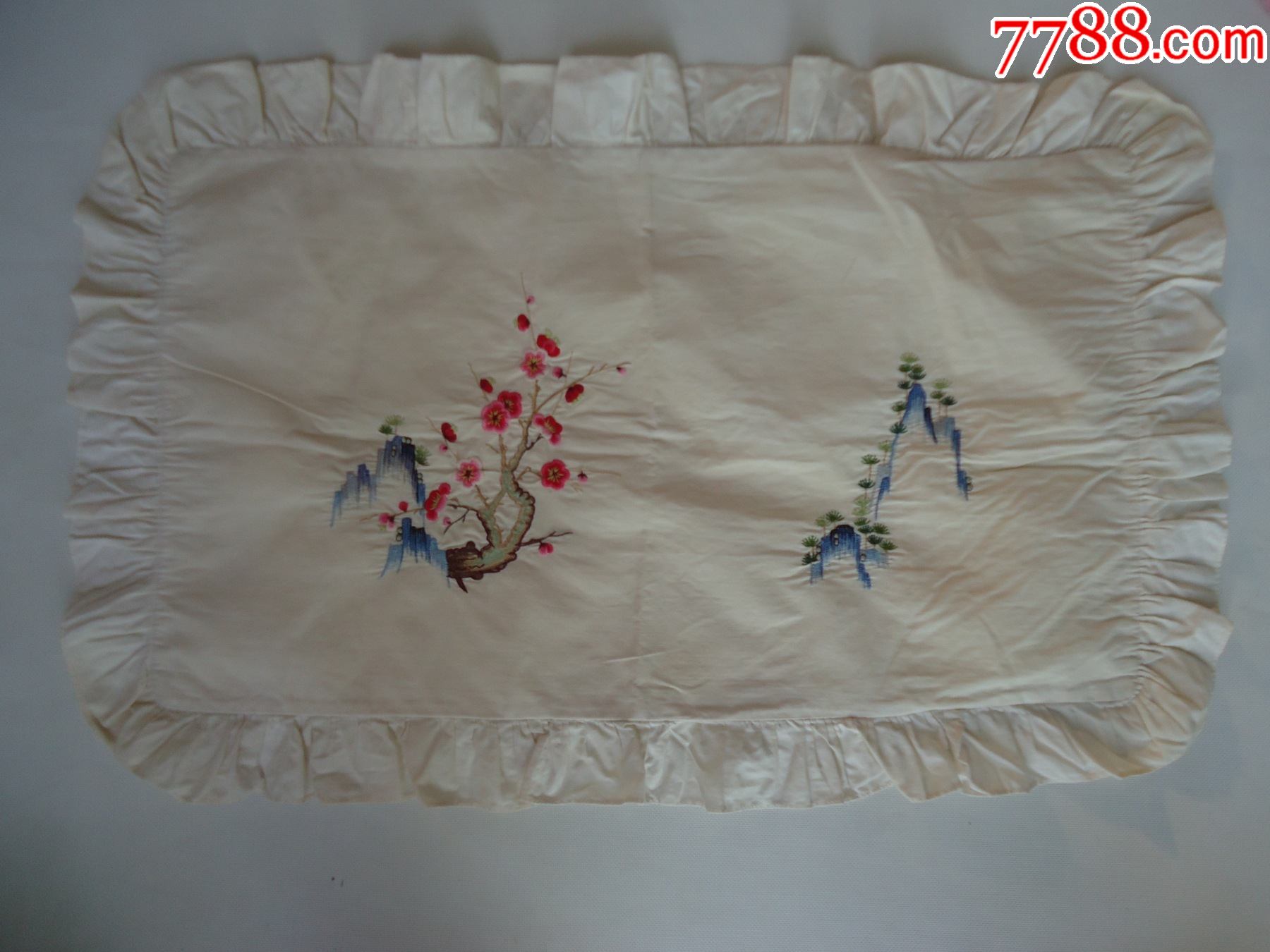 手工刺绣纯棉枕套_枕套/枕巾/枕顶_如意博古斋【7788收藏__收藏热线】