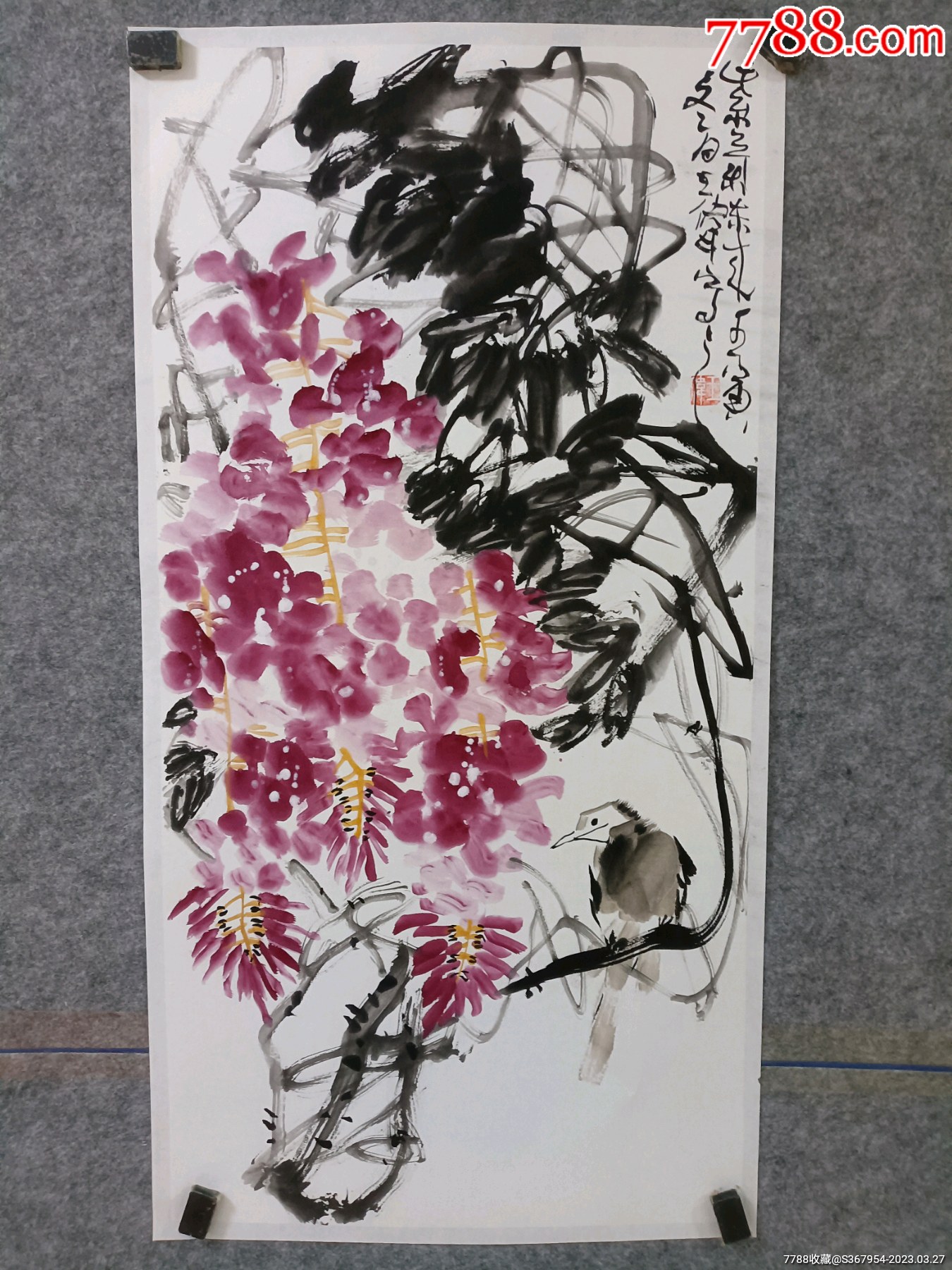 精品大写意花鸟,托片,山西名家,山西省美协会员,闻喜县美协主席李王伟大写意花鸟_花鸟国画原作_懿诚美斋【7788收藏__收藏热线】