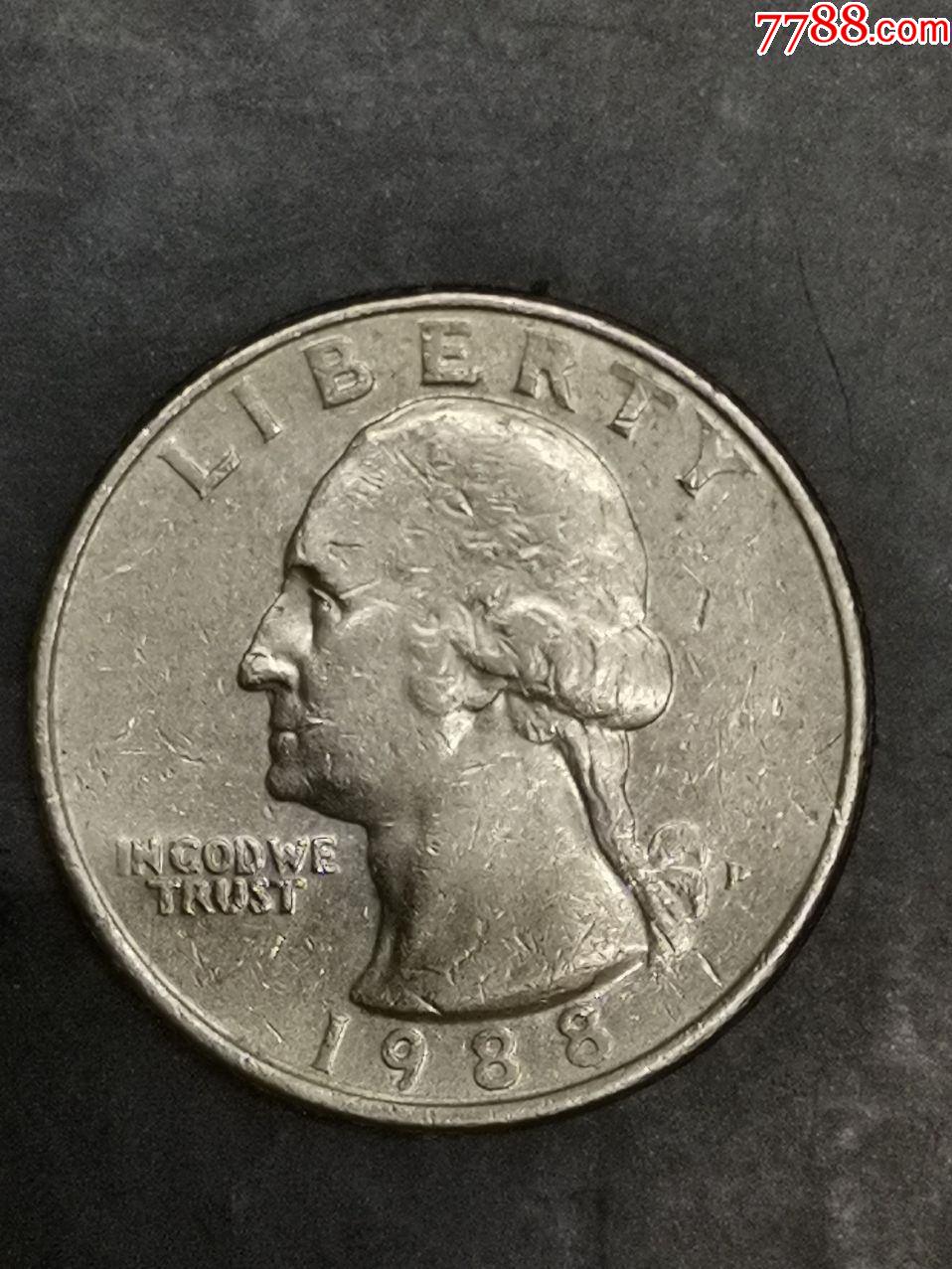 美国1988年25美分_价格3元_第1张