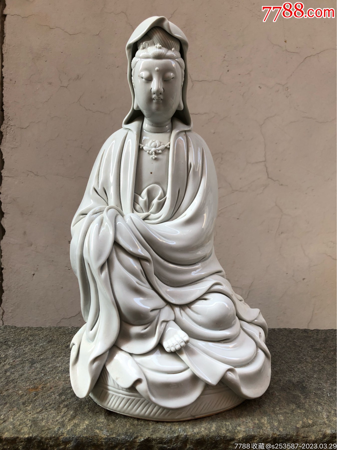 观音菩萨造像瓷观音何朝宗瓷特大号德化白瓷观音人物瓷人物瓷佛像-价格:998元-se92935199-雕塑瓷/瓷雕-零售-7788收藏__收藏热线